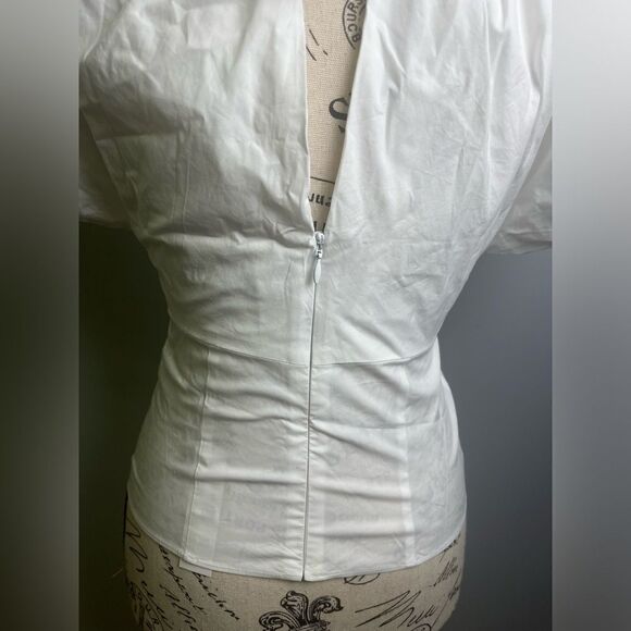 J.Crew Cecily top in stretch cotton poplin blend NWT Size 00 - Picture 5 of 15